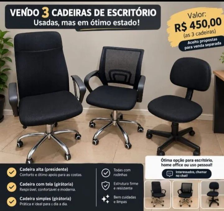 Vende se cadeiras em bom estado 