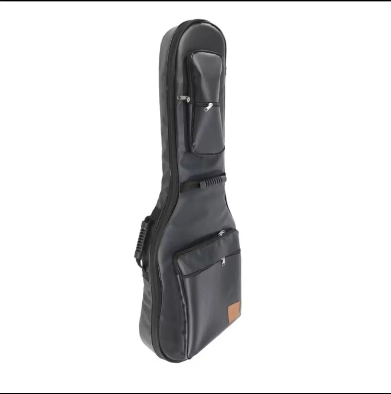 Capa bag guitarra couro sintético pelúcia.