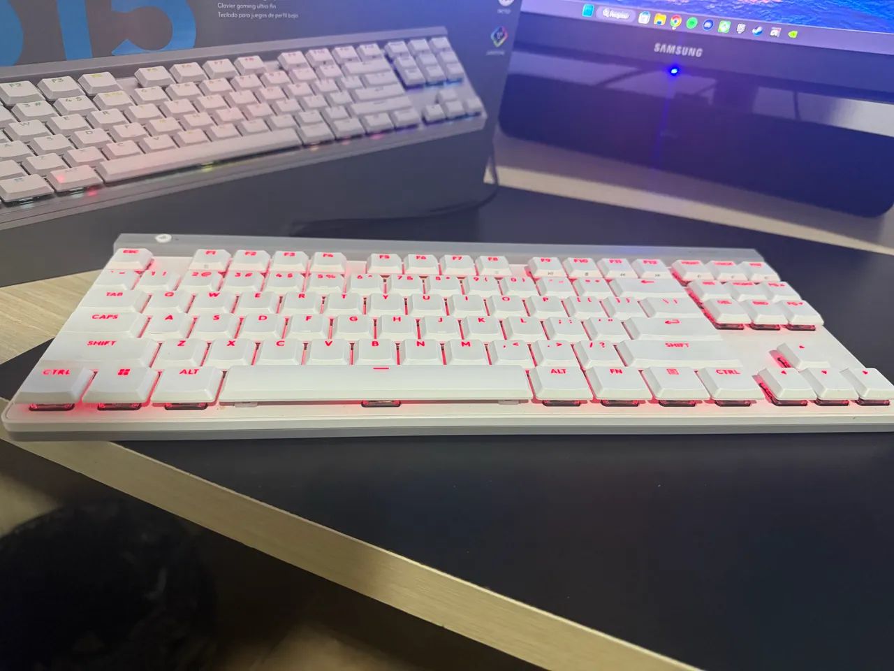 Teclado Mecânico Logitech, G515 Low Profile. Branco - Foto 2