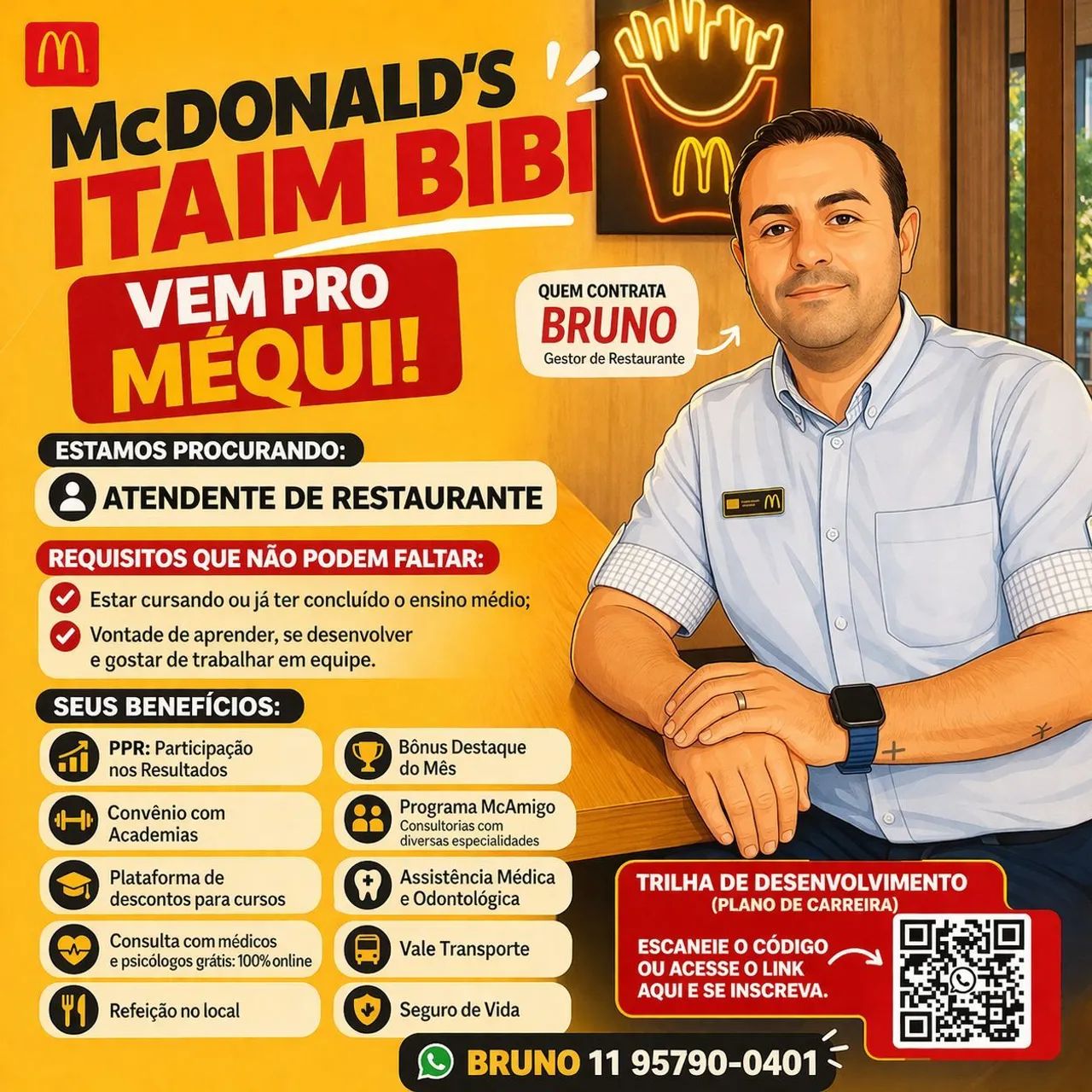 Vaga emprego Mcdonalds Juscelino itaim