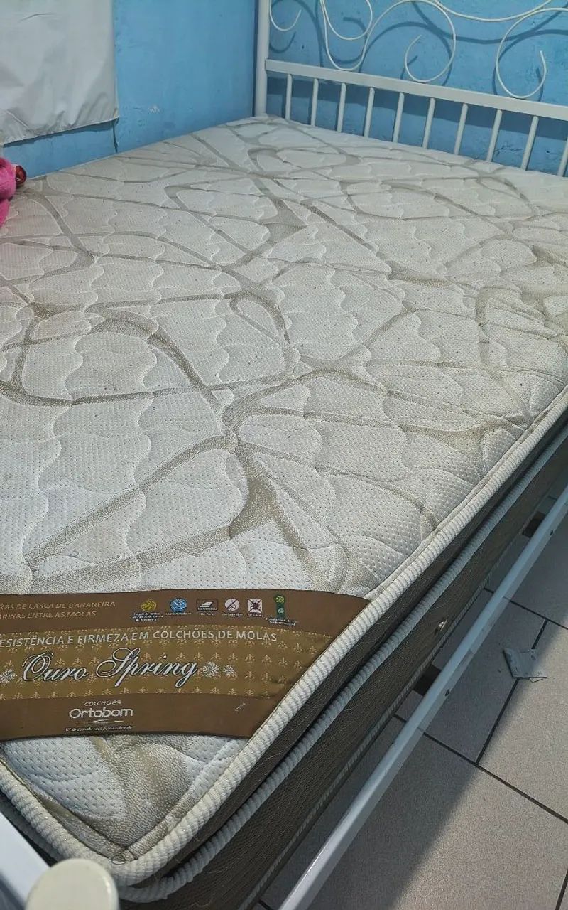 Colchão Queen Ortobom Ouro Spring Usado <br>?  - Foto 3