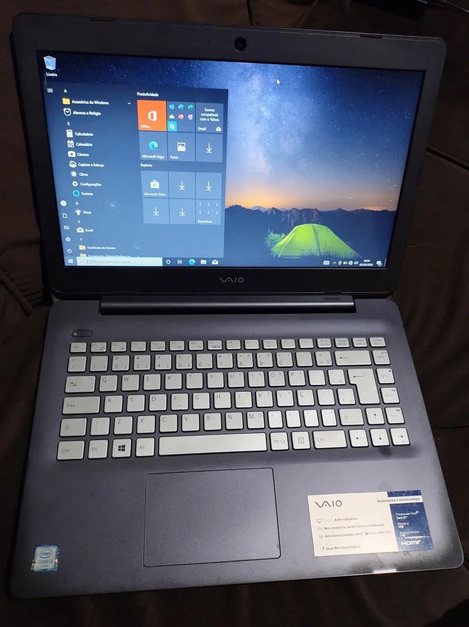 Notebook vaio i3 1TB tudo funcionando perfeitamente 