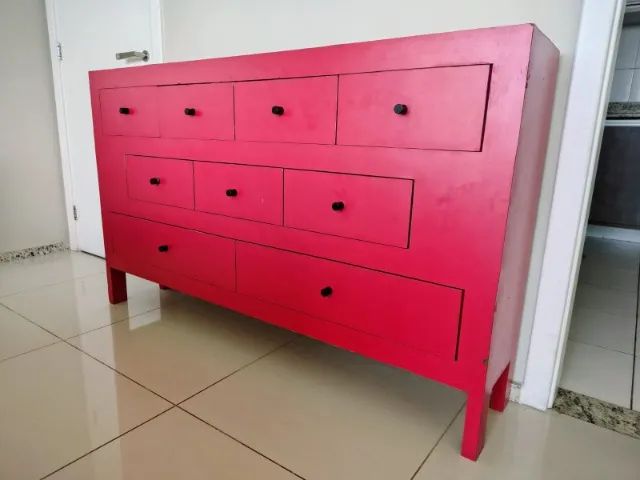 Aparador em MDF com 9 gavetas revestido em fórmika - Foto 2