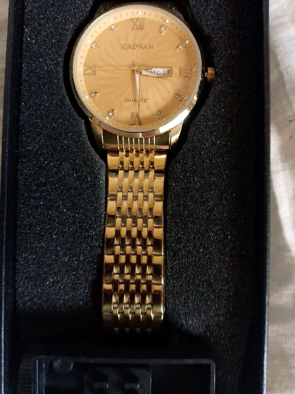 Relógio Cadvan Masculino Dourado  - Foto 2
