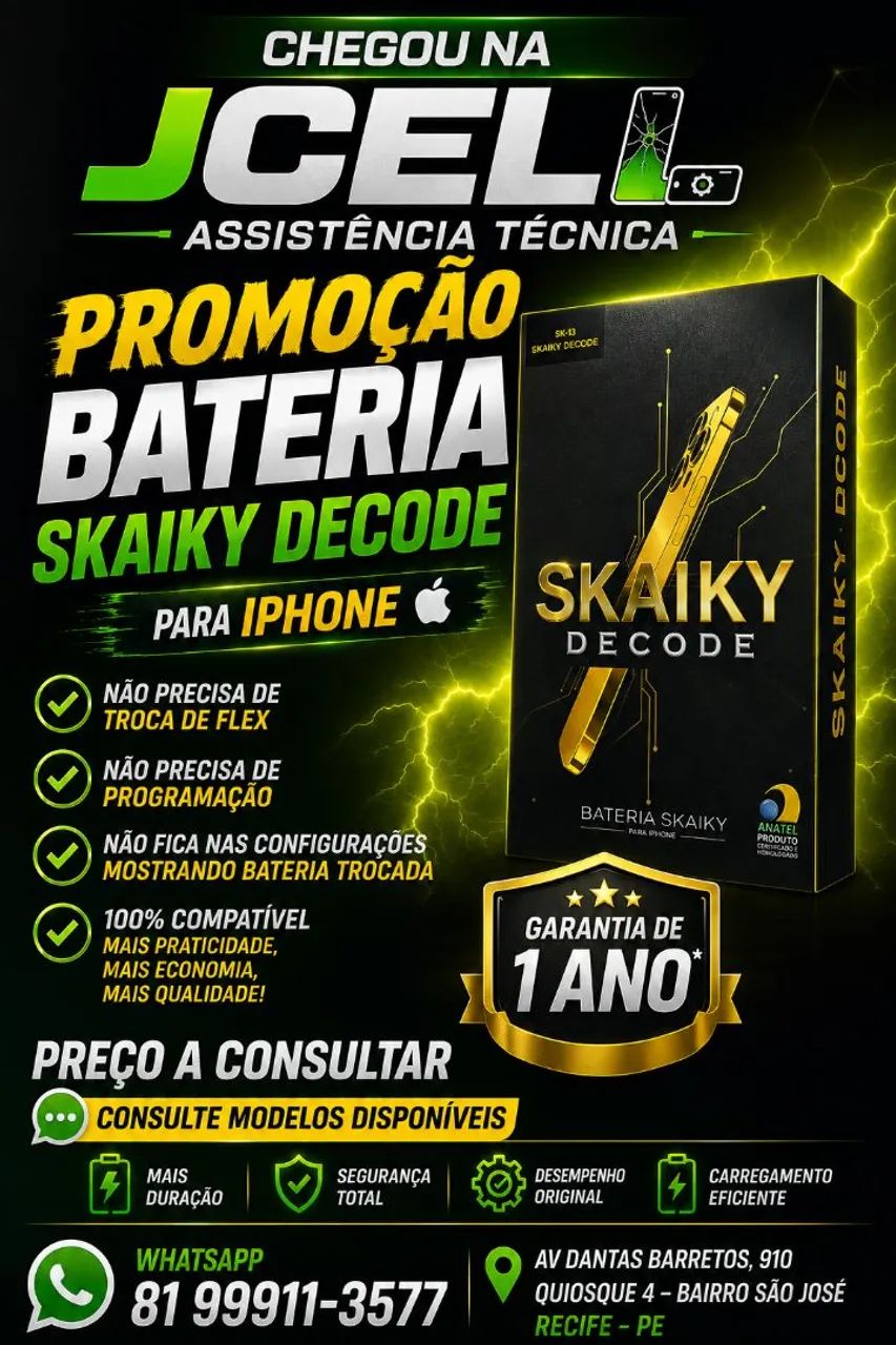 BATERIA SKAIKY DECORE PARA IPHONE 