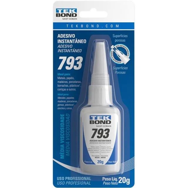 Cola (adesivo instantâneo) 793 20g - Tekbond