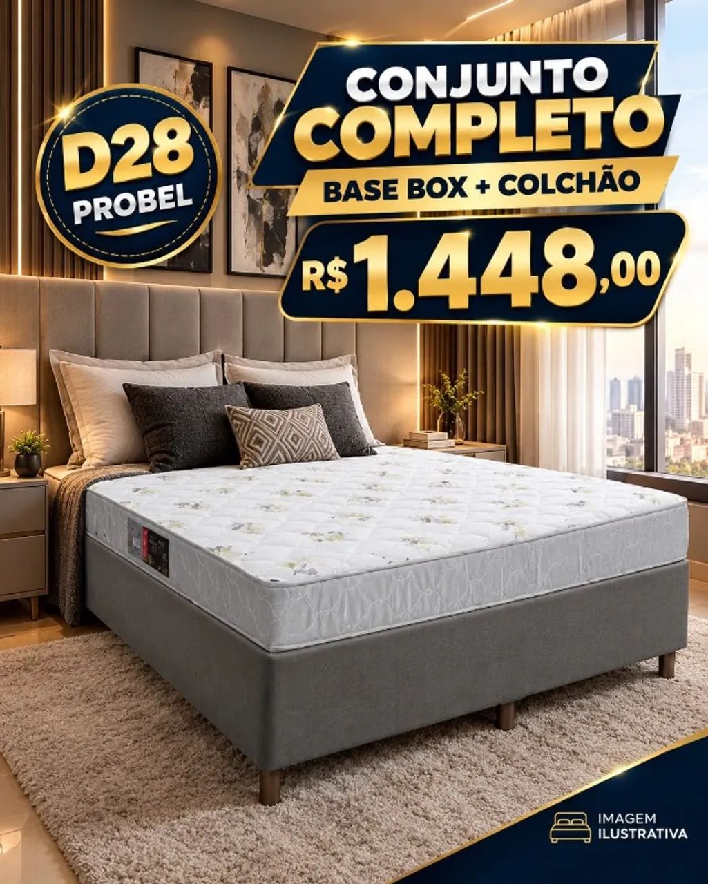 Cama box D28 A Pronta entrega - Qualidade superior