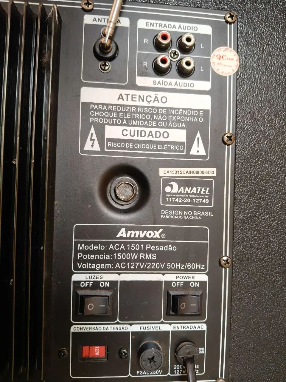 Caixa de Som AMVOX 1500 watts  - Foto 4