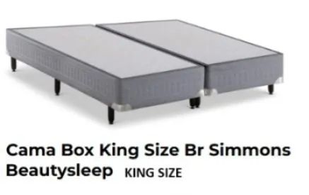 Base cama box King marca Simmons
