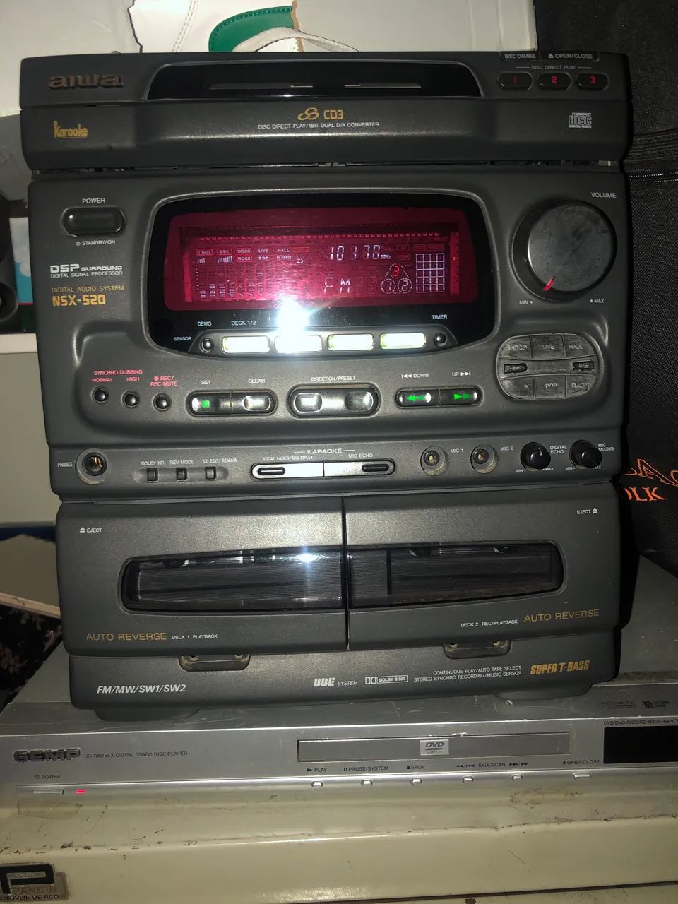Micro System Aiwa Nsx 520 Raridade 