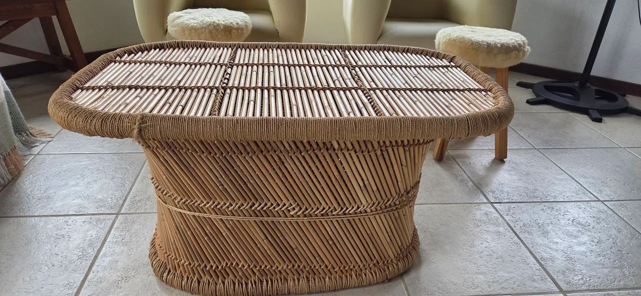 Mesa de centro bambu da Indonesia - Foto 5
