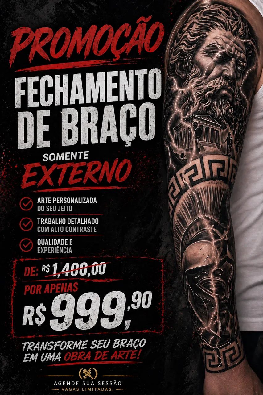 Fechamento de braço na promoção 