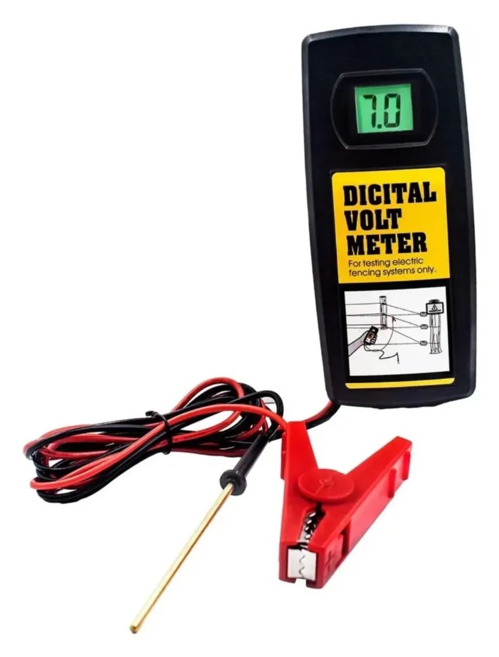 Medidor De Tensão De Cerca Elétrica Lcd Retroiluminado.