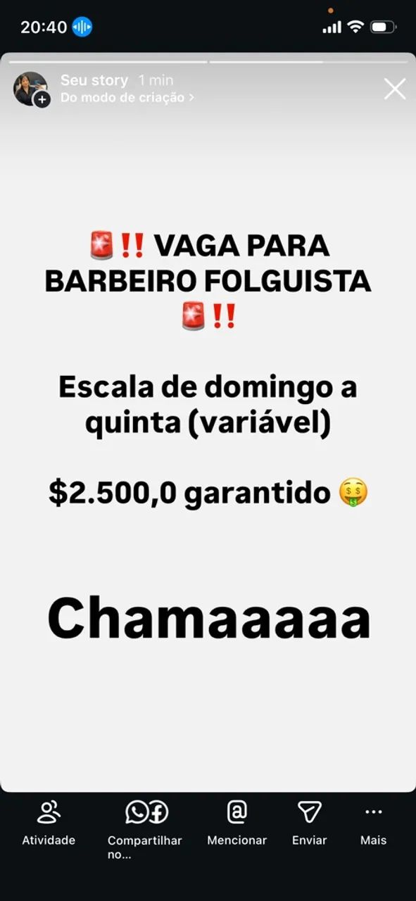 VAGA DE BARBEIRO - Foto 2
