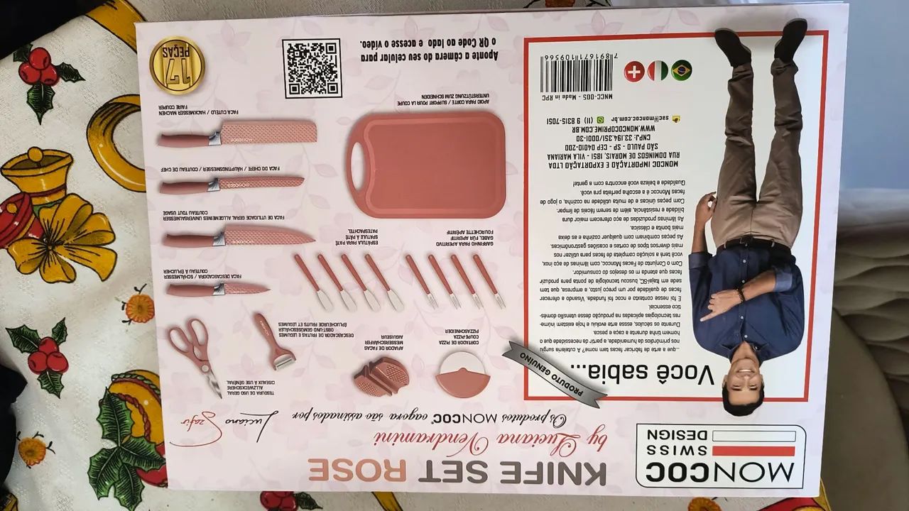kromex キャニスターセット Conjunto de facas knife set rose - Utensílios Para Cozinha