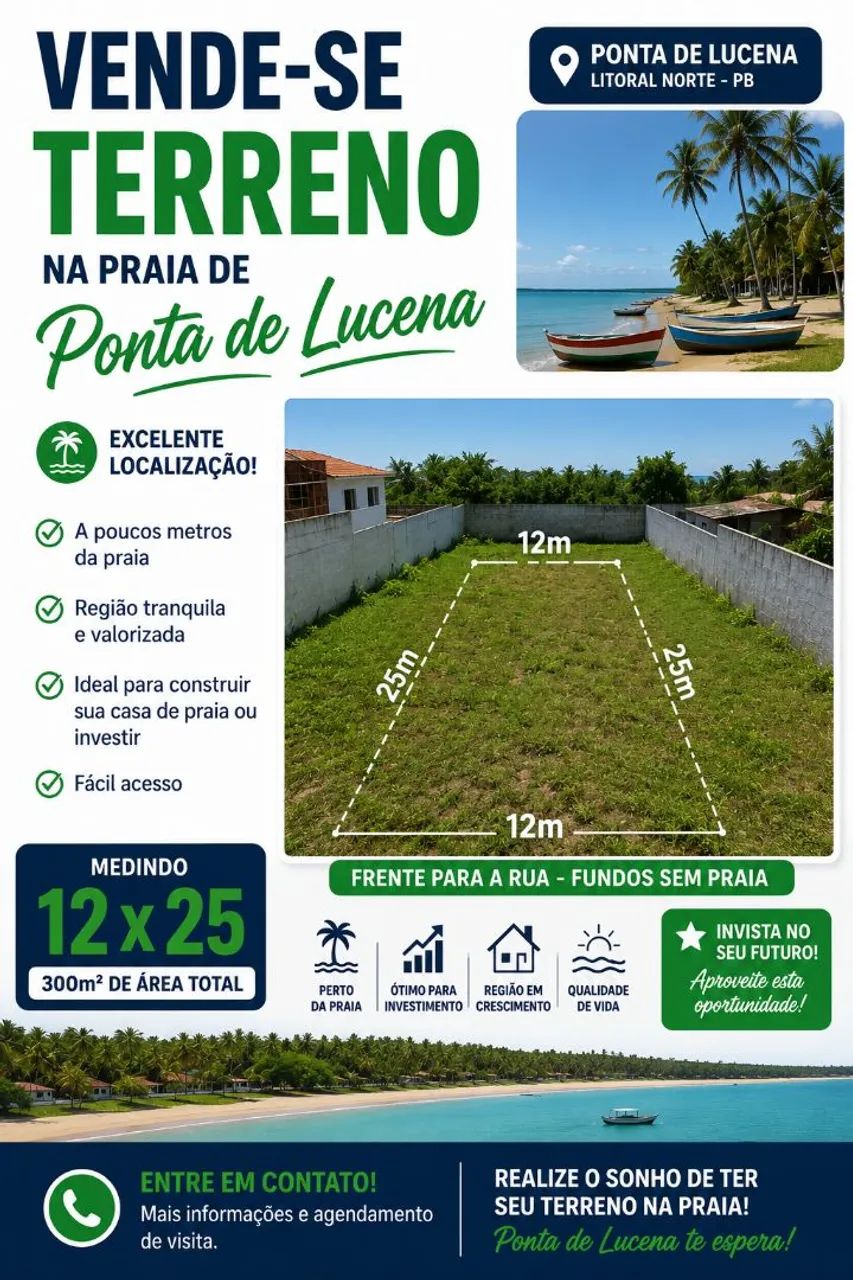 Vendo terreno em ponta de Lucena 