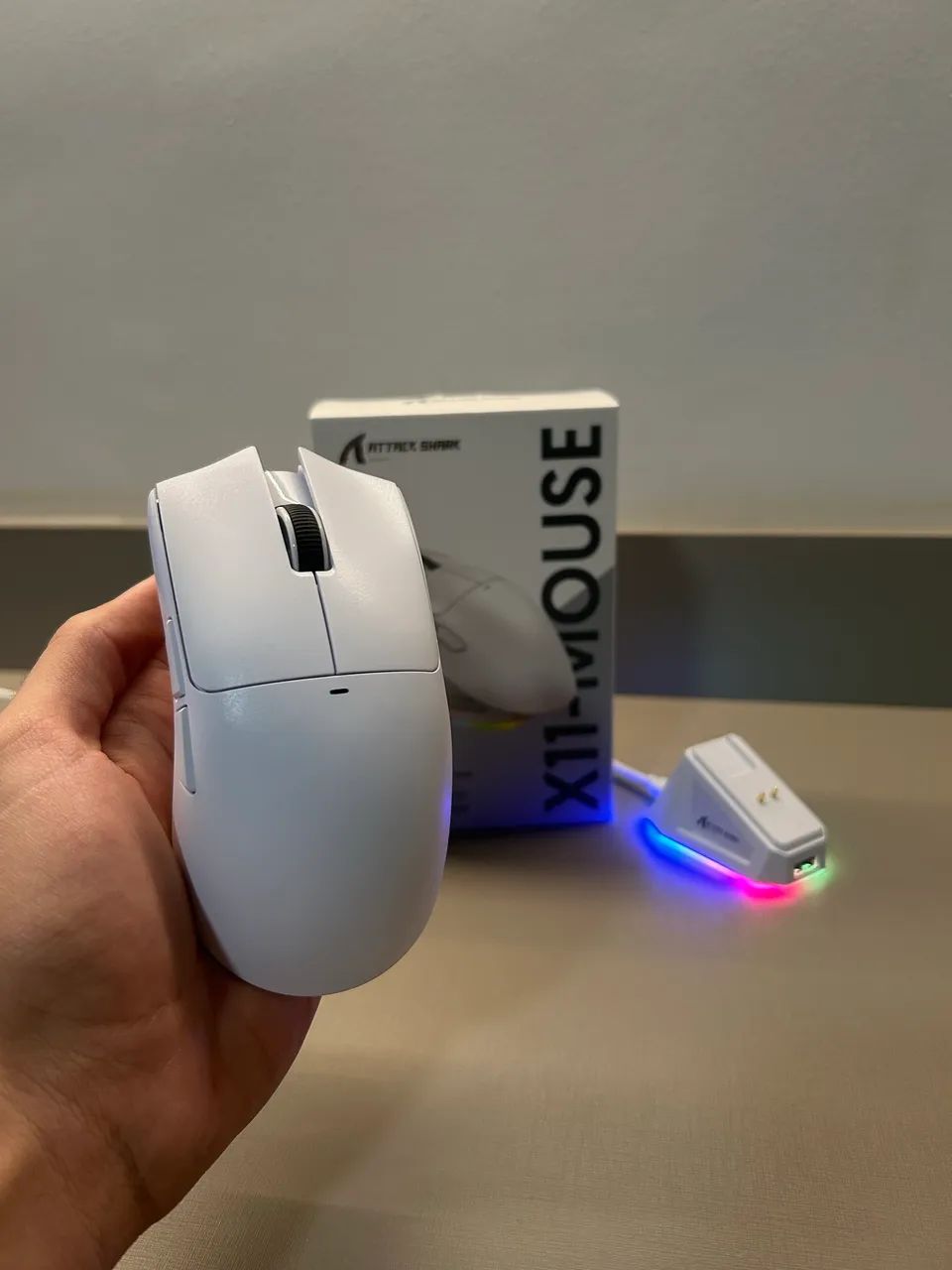 Mouse Gamer Attack Shark X11 com Dock - Foto 4