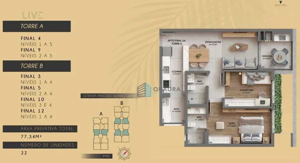 Apartamento 2 Dormitórios (Suíte) à Venda em Cacupé, Florianópolis !! - Foto 3