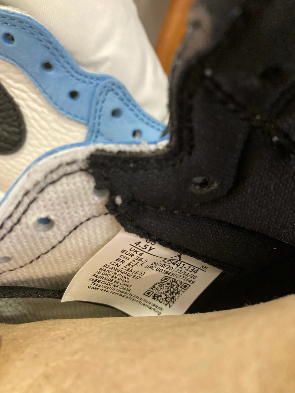 Nike Air Jordan 1 UNC university blue - Foto 5
