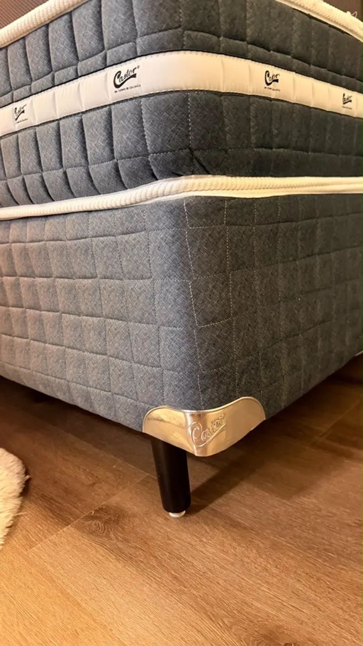 CAMA BOX + BASE CASTOR IMPECÁVEL  - Foto 2