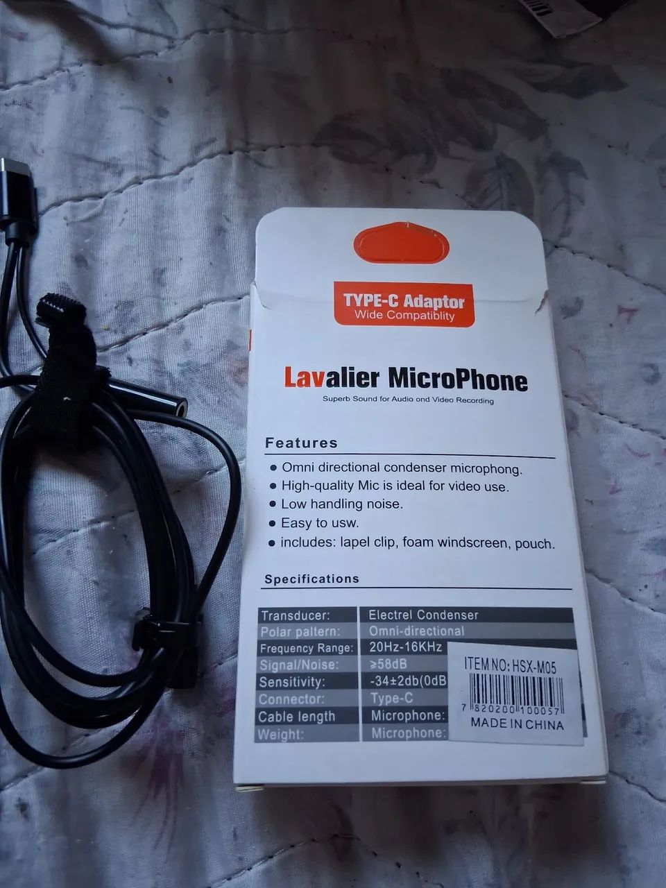 Microfone lapela com cabo tipo c  - Foto 4