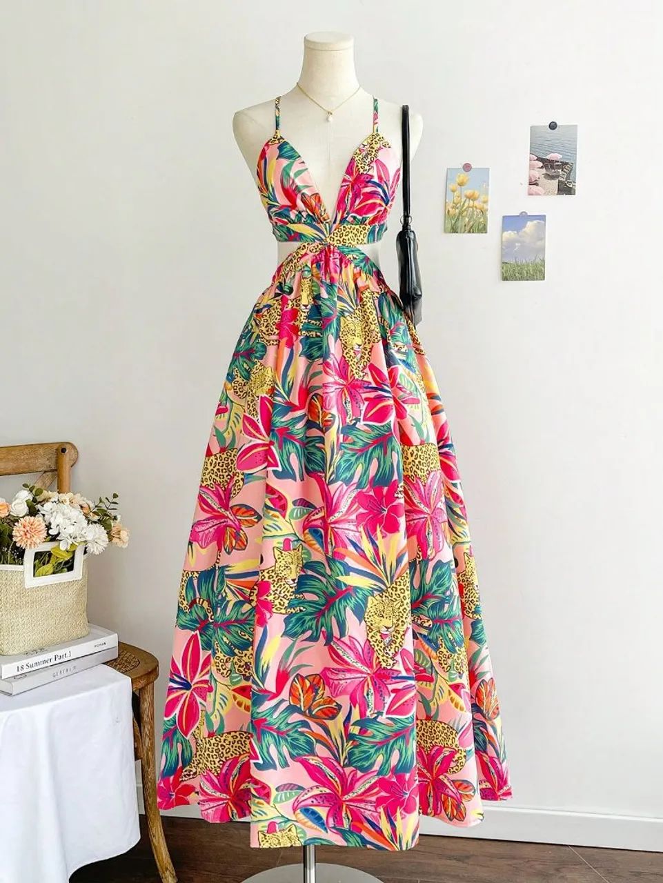 Vestido longo estamapado
