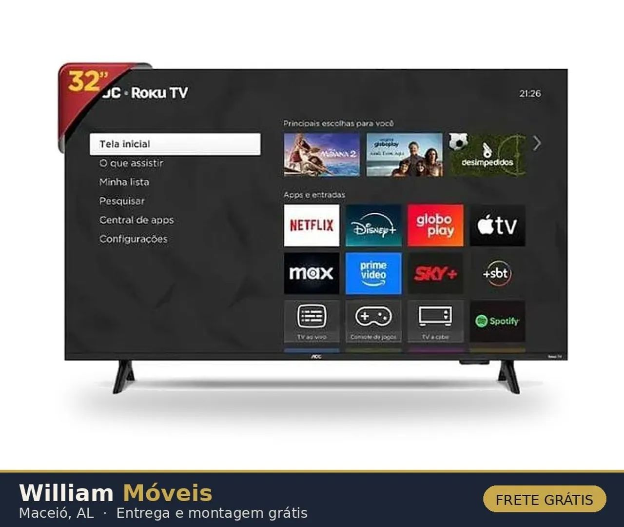 SmarTV 32 Polegadas, AOC.