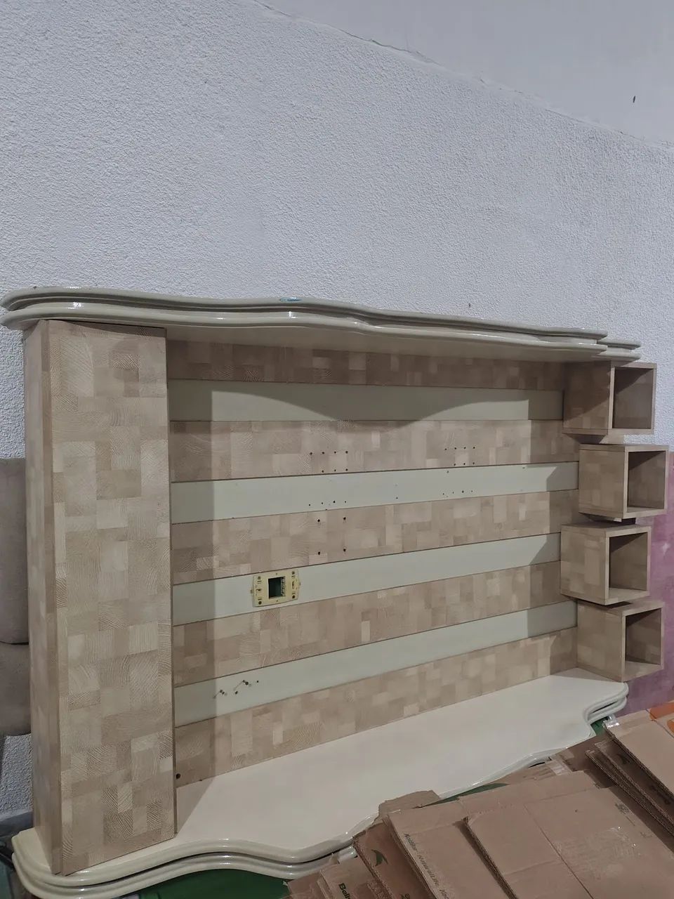 Painel de TV até 55 polegadas branco com marfim - Foto 2