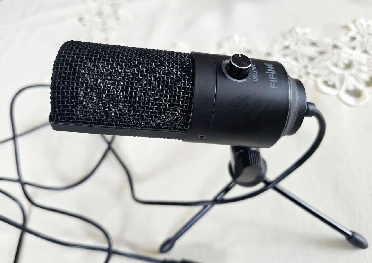Microfone Fifine K669B USB - Áudio Profissional para Home Office e Games