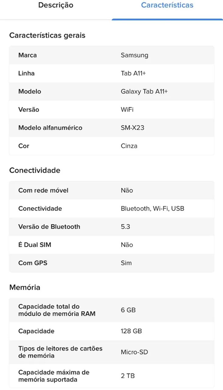 Tablet Samsung A11+ - Foto 5