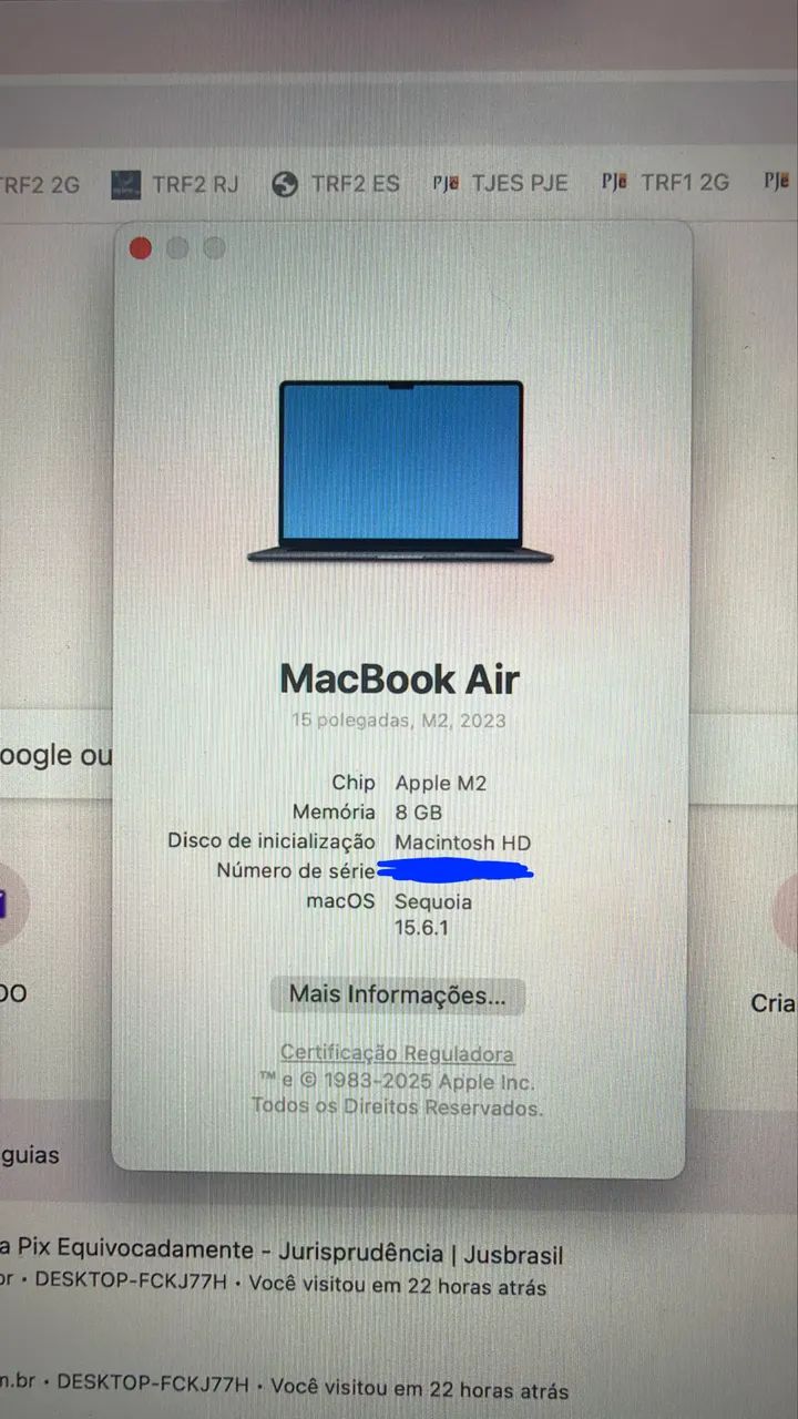 MacBook Air M2 8gb 256 2023 - Foto 2