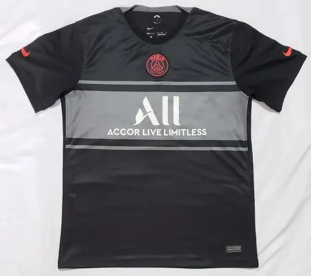 Camisa Paris Saint Germain Third 2021/2022 Preto G