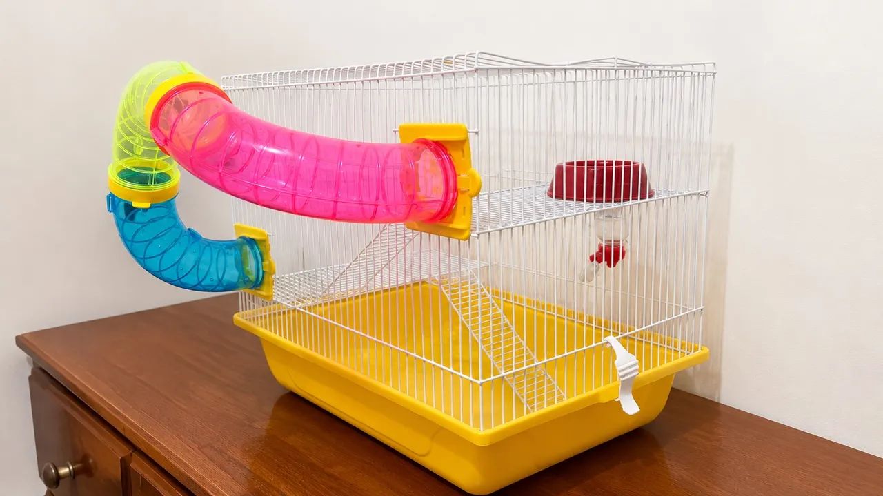 Gaiola para Hamster ou Gerbil c/2 andares + tubos + acessórios - Foto 3