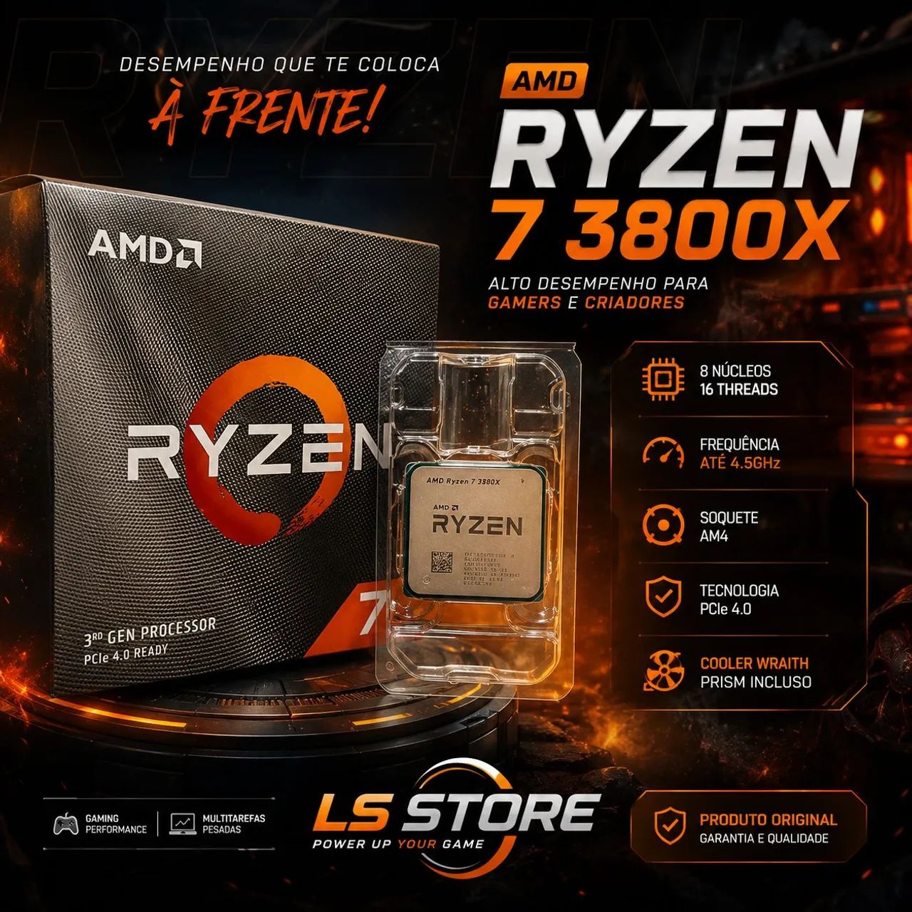 PROCESSADOR RYZEN 7 3800X 