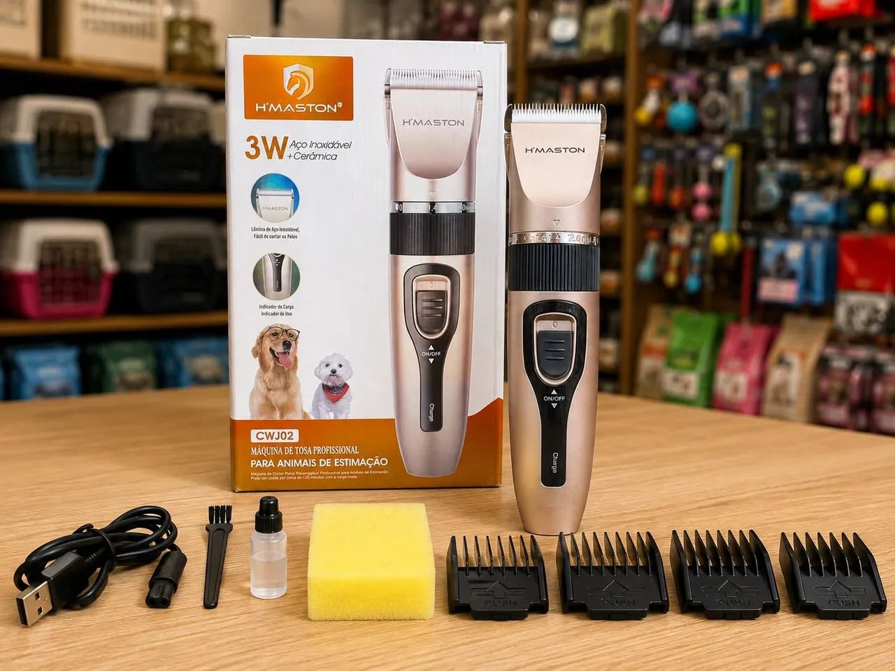 Máquina de Tosa Profissional H?Maston para Cães e Gatos