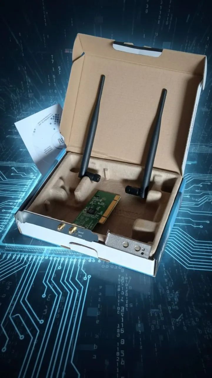 Placa de Rede Wireless PCi  com 2 Antenas 5Bi - Foto 5