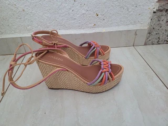 Sandália Arezzo Multicolor 36 (Nova) Salto 11 cm - Foto 2