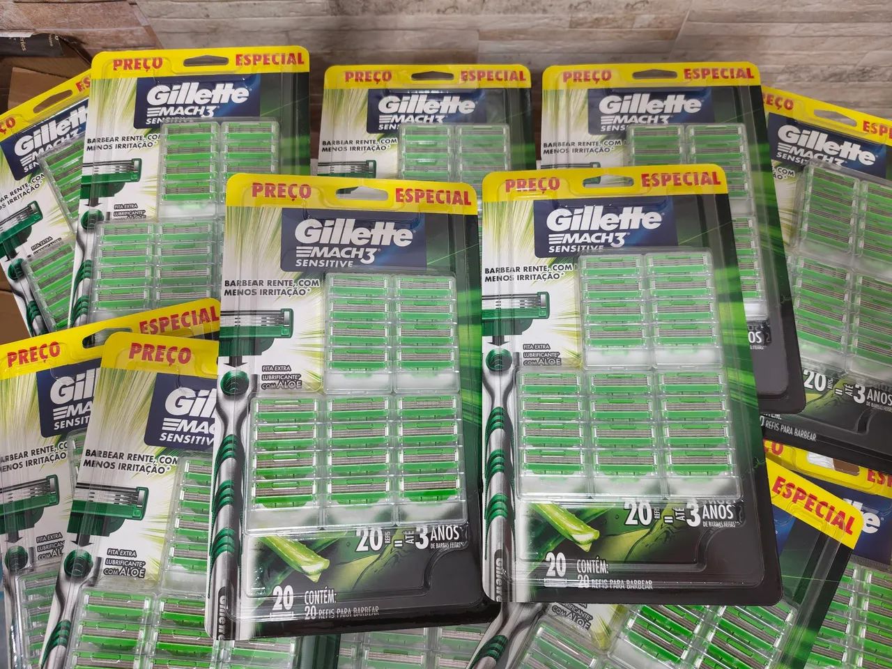 Refil Gillete Mach 3 cartela com 20 refis