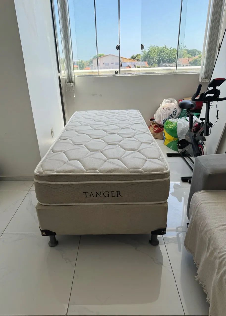 Cama Box Solteiro Onix Tanger - Semi-nova e Completa.  - Foto 4