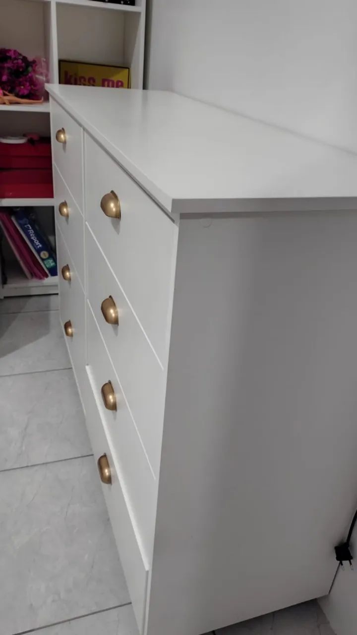 COMODA 8 GAVETAS BRANCO 