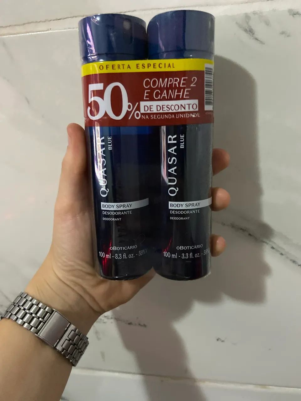 Body Spray Quasar Blue Boticário  - Foto 2