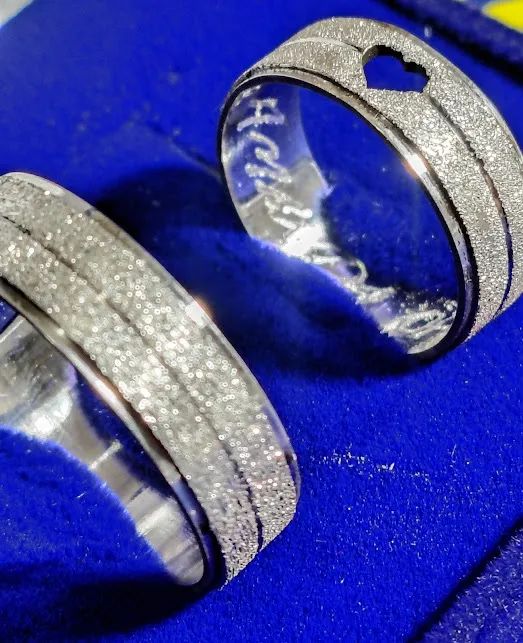 Alianças Namoro Coração Com Risco Prata 950 Com 6 mm Namoro Compromisso Maciço - Foto 3