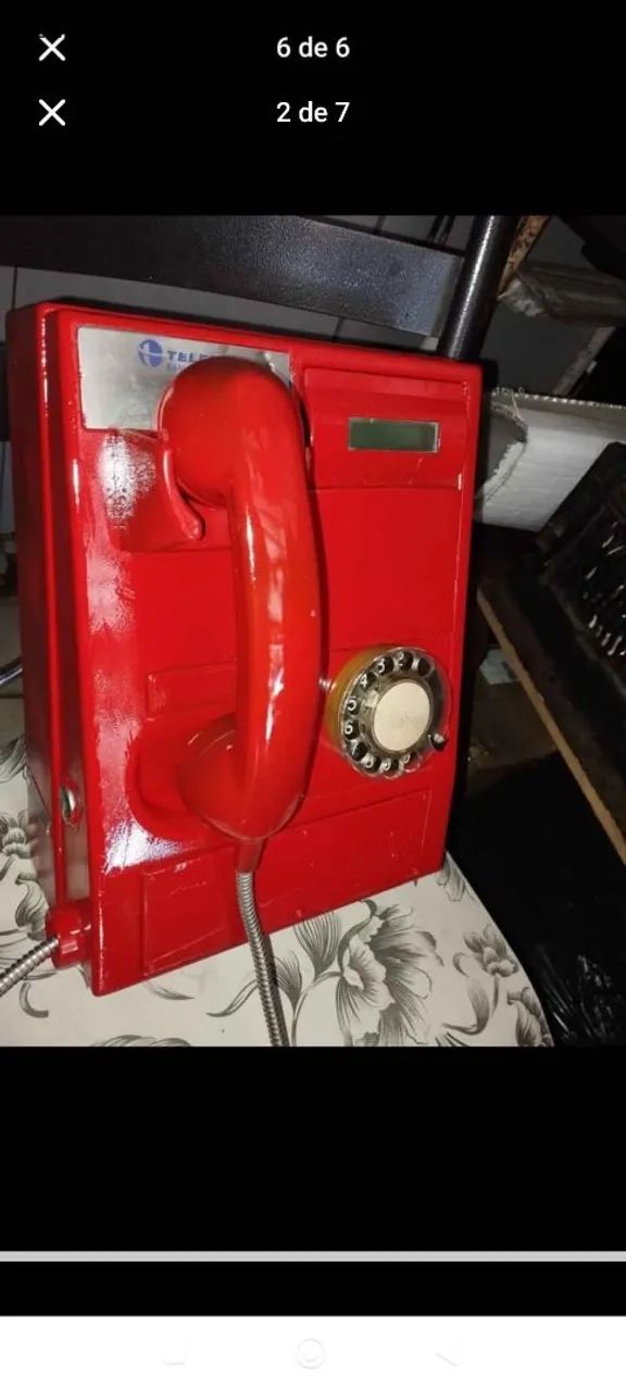 Telefone antigo orelhão. - Foto 2