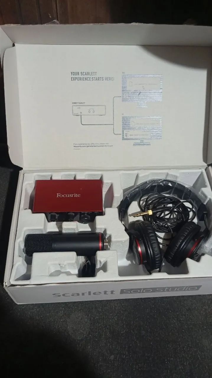 Interface áudio - Scarlett solo Studio g3 kit completo