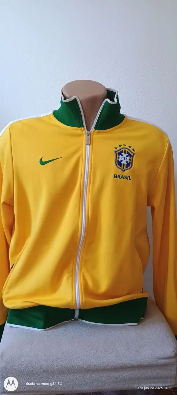 Belíssima Jaqueta Hino Seleção Brasileira Nike original 2010 Tam G