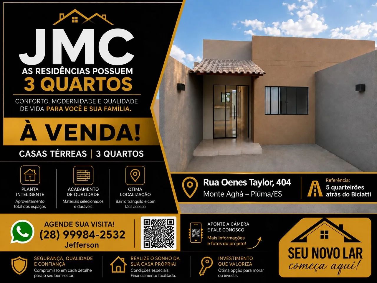 Vende Casa Nova em Piúma Financiavel