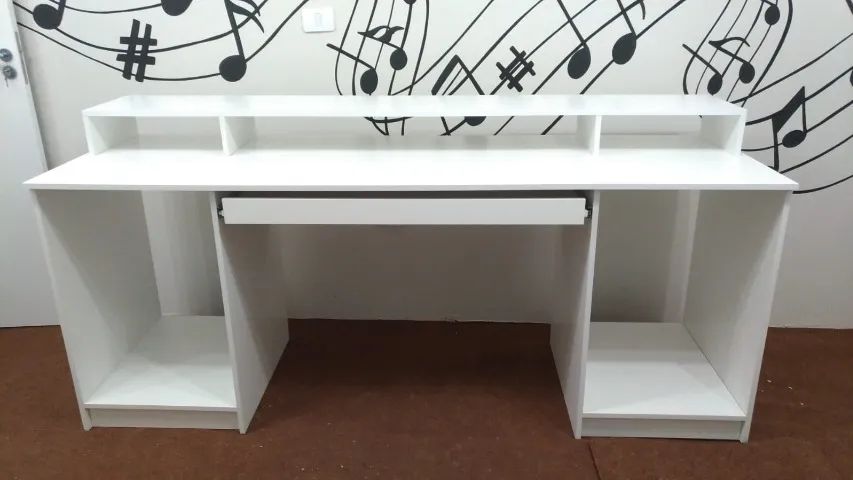 Mesa de Escritório Branca Moderna - Pronta Entrega - Foto 4