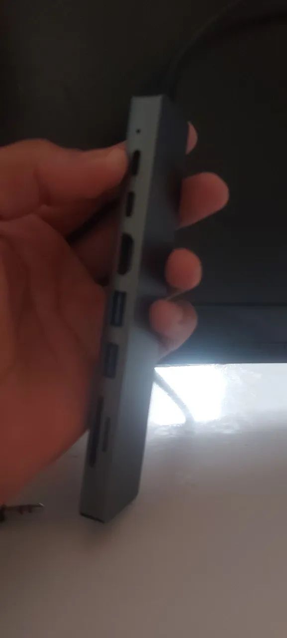 Hub USB tipo C 8 in 1 com rj45 e entrada hdmi