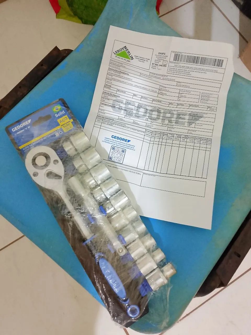 Kit chave de Catraca Soquete da Gedore de 12 peças 1/2 Sextavado com Extensão - Foto 2