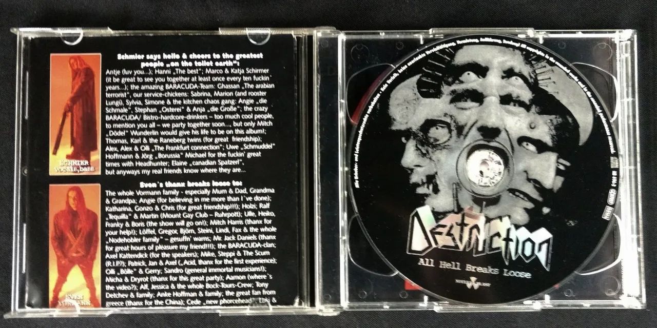 Cd Destruction - All Hell Breaks Loose Duplo Importado 2000 Thrash